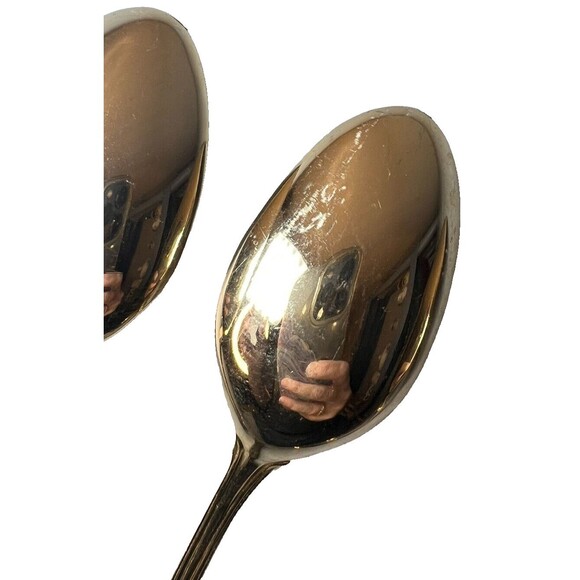 FB Rogers Golden Plated Electroplate American Chipendale Flatware 4 Spoons Tsp - Picture 11 of 15